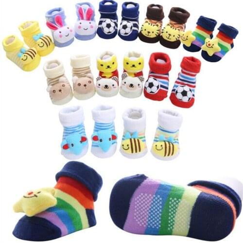 Unisex Baby slip-resistant floor sock boys and girls kids Children cute lovely animal Anti-slip Walking Toddler 20%Off