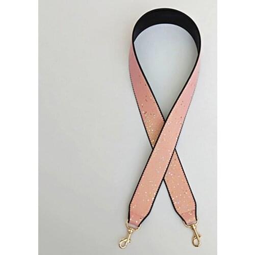 Bling Crossbody Strap PU Leather Bag Shoulder Strap Fashion Golden Buckle Ladies Handbag Accessory Womens Bag Belt Parts Gifts