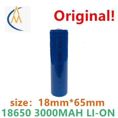 New genuine 3.7V polymer lithium rechargeable battery 18650 3000mAh flashlight equipment pointed toy LED solar energy