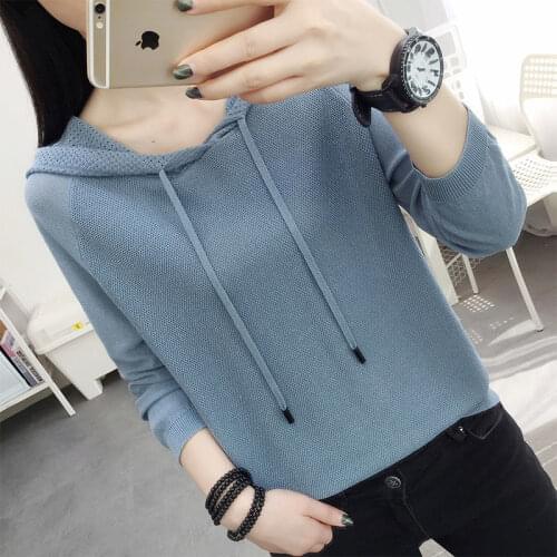 2020 Autumn Loose Women Sweater Knitted Tops Womens Pullover plus size 3XL Sweater Solid Sweater Tops Fashion Sweater NS4633