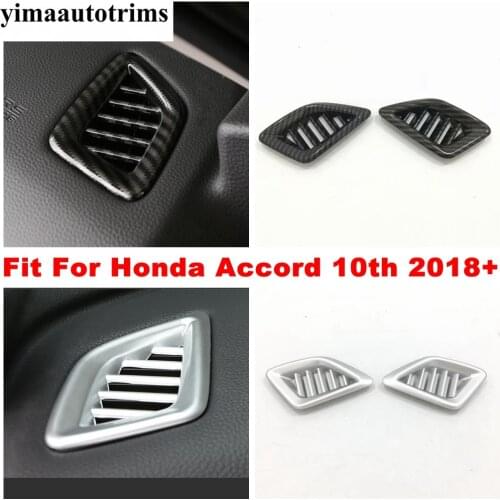 Dashboard Front Side Air Conditioning AC Outlet Vent Frame Accessories Cover Trim Fit For Honda Accord 10th 2018 2019 2020 2021