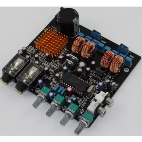 KYYSLB DC24V 2A 2.0 channel Class D amplifier board TPA3116 + M65831 with OK amplifier board (50W + 50W)