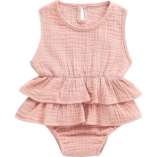 Pudcoco 2020 New Fashion Summer Newborn Infant Baby Girl Clothes Sleeveless Romper Tutu Dress 1PC Outfit