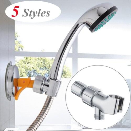 5 Type Adjustable Self-adhesive Shower Head Stand Bracket Drill-free Holder Handheld Rack Punch-free Bathroom Wall Mount Fitting