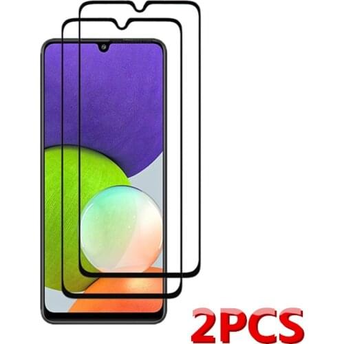 Screen Glass For Samsung Galaxy A22 4G HD Tempered Glass Front Mirror Film For Samsung A22 5G Phone Screen Protector Clear 2PCS