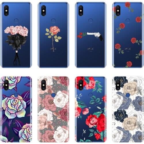 Phone Case Silicone For Xiaomi Mi Max Mix 1 2 2S 3 Rose Flower Floral Fashion Girl Soft Back Cover For Xiaomi Mi Note 1 2 3 Case