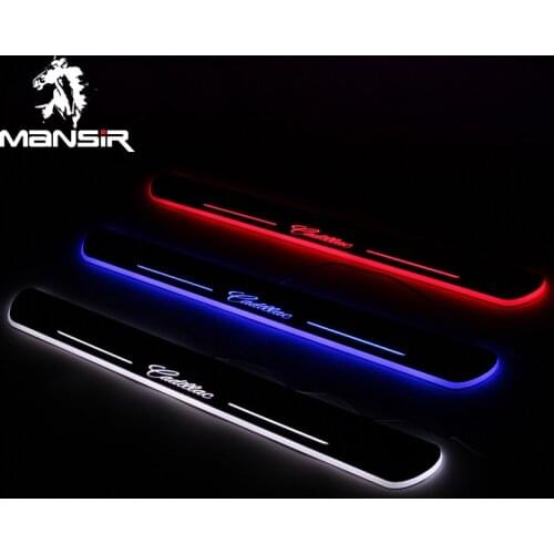 LED Door Sill Lights For Cadillac XTS 2014 2015 2016 201712V Pedal Board Pathway Welcome Car Scuff Plate Light