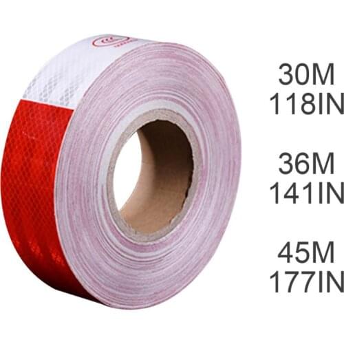 Reflective Car Safety Warning Stickers Waterproof Red and White Adhesive Tape