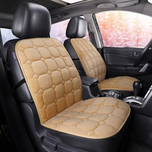 Universal Plush Car Seat Cover Protector Warm Auto Front With Backrest Non-slip Seat Cushion Pad Winter Interior mat