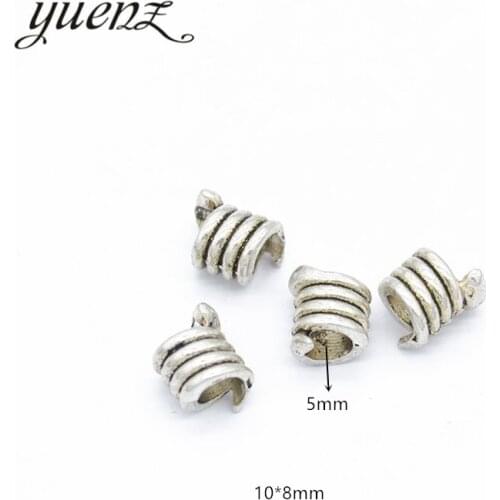 YuenZ 20pcs Antique Silver color Big Hole screw thread Beads Fit European Charm Jewelry Accessories DIY Findings R139
