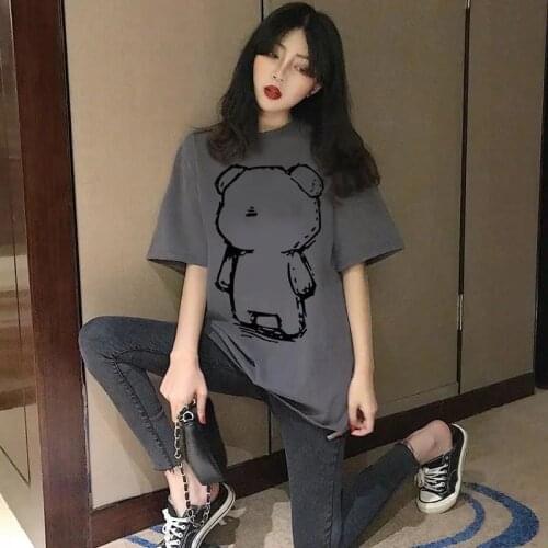 Pure Cotton Short-Sleeved T-Shirt Women 2021 Summer New Loose Korean Fashion Ins Tide Half-Sleeved Top Clothes