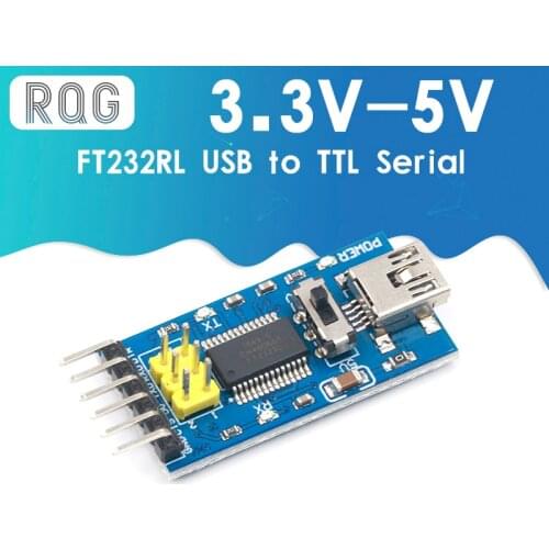 1pc Basic Breakout Board for arduino FTDI FT232RL USB To TTL Serial IC Adapter Converter Module for arduino 3.3V 5V FT232 Switch