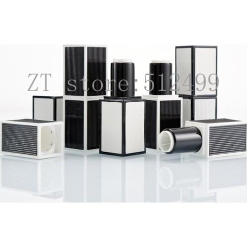 10/30/50pc Empty Cosmetic Lipstick Tube Black White Stripe Square 12.1mm Lip Balm Container Refillable Lipstick Shell Packaging