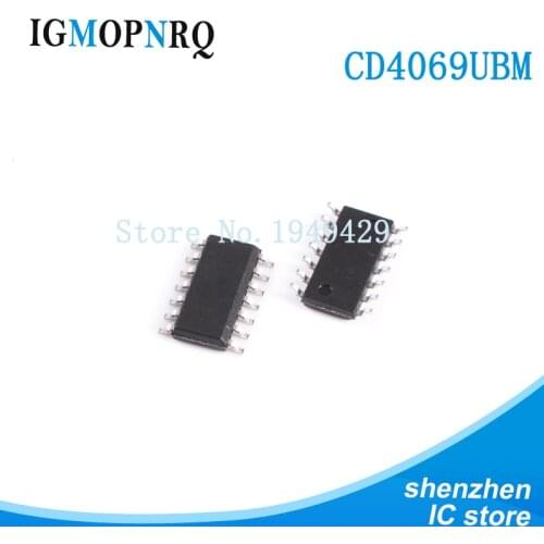 10pcs CD4069UBM CD4069 HEF4069UBT HEF4069 SOP-14 Multiplexer Switch ICs CMOS Diff 4-Ch