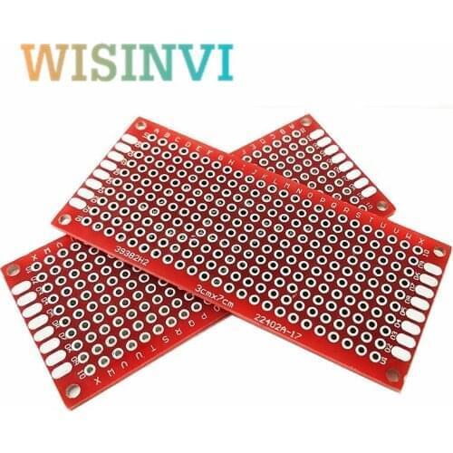 20 pcs Electronic PCB Board 3x7cm Diy Universal Printed Circuit Board 3*7cm Double Side Prototyping PCB For Arduino Copper Plate