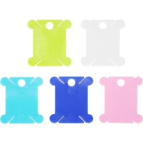 25pcs Thread String Winder Plastic Winding Plate Board Yarn Coiling Bobbin Quick Winding Machine Thread Card Sewing Tools
