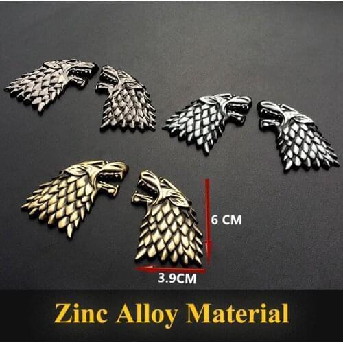 3d Sticker Stark Family Wolf Head for Jeep Grand Cherokee Dodge Journey Ram Toyota Highlander Chrysler Honda Auto Accessories