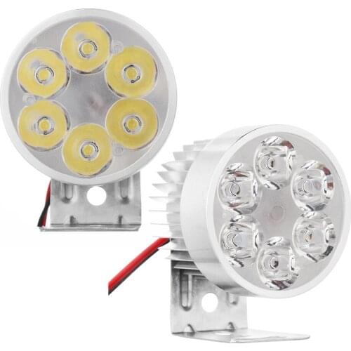 Super Bright Motorcycles Led Headlight Lamp Scooters Fog Spotlight 12-90V 4/6 Leds Auto Moto External Lights