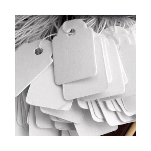 Hot New 1Pack(about 500pcs) paper Tags Price Display Price Labels Pricing Tags With Strings