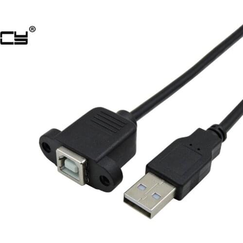 5FT 1.5m USB2.0 B Female to USB 2.0 B Male panel mount Extension Sync Cable Cord 30CM 50CM 150CM