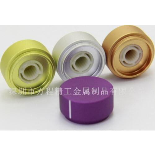 5pcs aluminum plastic knob potentiometer knob 22*11*6mm Scrub potentiometer cap car knob switch cap Encoder for amplifier