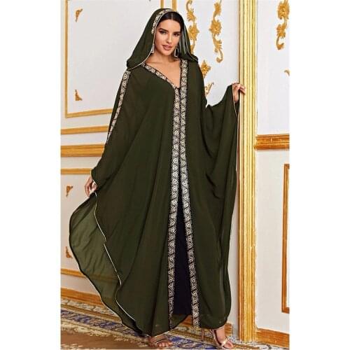 Abaya Dubai Turkey Muslim Hijab Dress 2021 Fashion Caftan Robe Diamonds African Boubou Party Gown Elegant Islamic Clothing