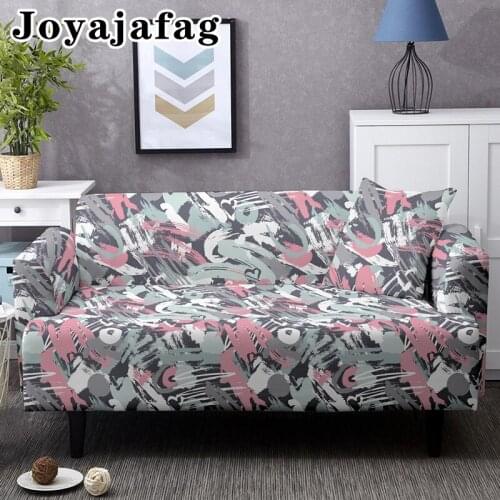 Abstract Geometric Elastic Sofa Cover Washable Stretch Combination Full-cover Non-slip Slipcover 1/2/3/4 Seater For Living Room