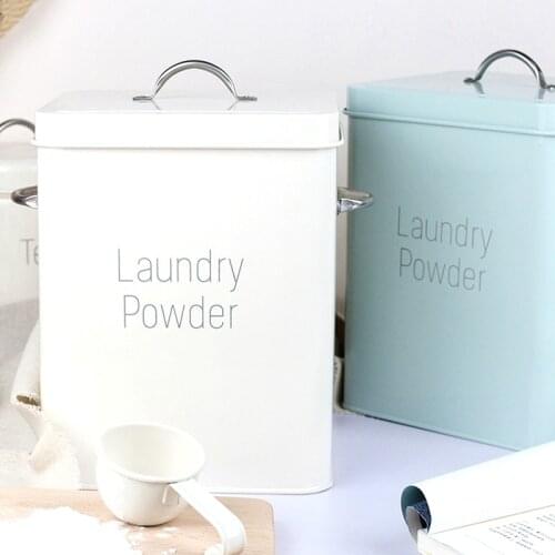 Pet Food Storage Barrel Multifunctional Storage Box with Spoon Washing Powder Bucket Insect Proof Grain Barrel Home Decoration