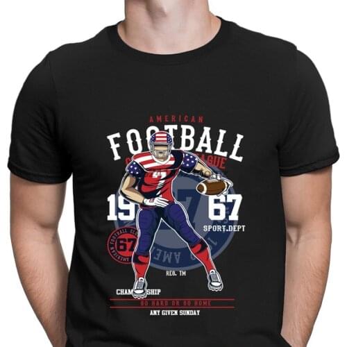 Football American Football Bowl T Shirt Men Fashions Spring Fitness Clothing Custom Tshirt Humorous Knitted Fitness