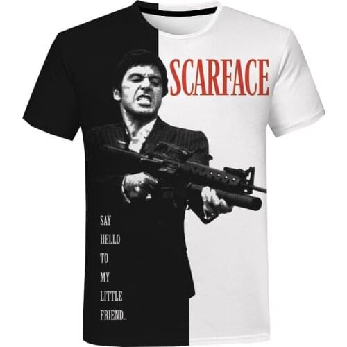 New Scarface T-Shirt Movie Tony Montana 3D Printed Streetwear Men Women Casual Fashion O-Neck T Shirt Oversized Tees Tops Unisex