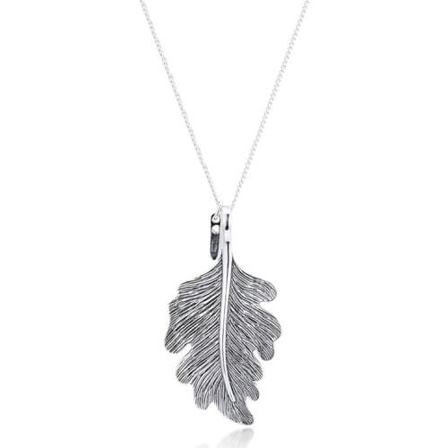 GPY Necklace Oak Leaf Necklaces Sterling Silver 925 Jewelry Women Collare Mujer Naszyjnik Colar Joyas de Plata