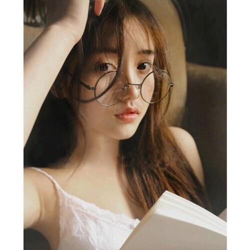 Cute Japanese Mori Girls VINTAGE Round Fashion Glasses Eyewear Metal Frame Lolita Accessory