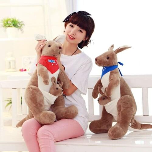 Stuffed Plush Kangaroo Toys Pillow 100~150cm Sleeping Pillow Cute Kangaroo Doll Plush Toy Boy Girl Birthday Present