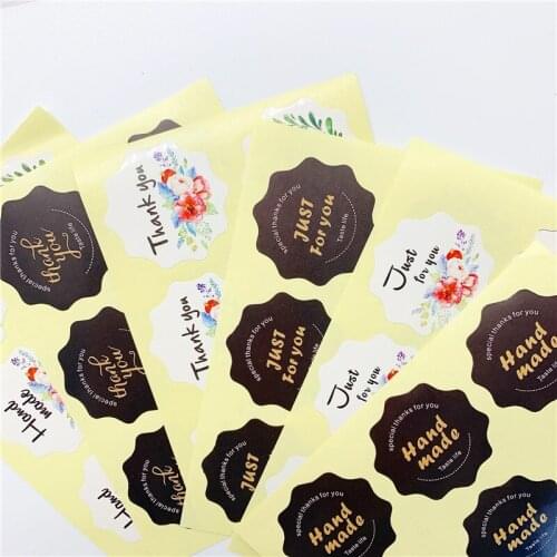 1000pcs Flower Shape Just for you Seal Sticker Labels DIY Creative Stationery Sticker for Gifts Thank you sealing stickers