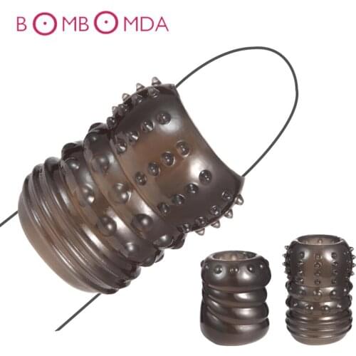 2 PCS Penis Ring Penis Sleeves Cock Rings Time Lasting Adult Sex Toys For Men Foreskin Corrected Delay Ejaculation Dick Sleeve