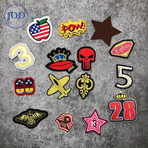 Skull Embroidery Patch on Clothes Applique Aircraft Sew on Sticker Patches for Clothing Accessories Anime Stripe Badge DIY