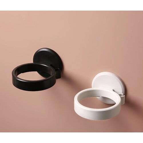 Wall Mounted Hair Dryer Holder Bathroom Holder For Hairdryer Nordic Design Suction Cups Dryer Support Bathroom Accessories