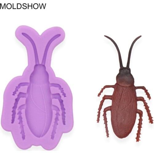 NEW Animal Series Cockroachs Prank Joking Funny Halloween Parties Cake Decorating Tools DIY Clay Chocolate Fondant Silicone Mold