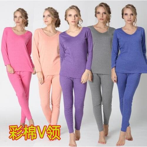 New arrival women ufacturers wholesale Cotton V collar comfortable umderwear long Johns super large winter plus size XL -6XL