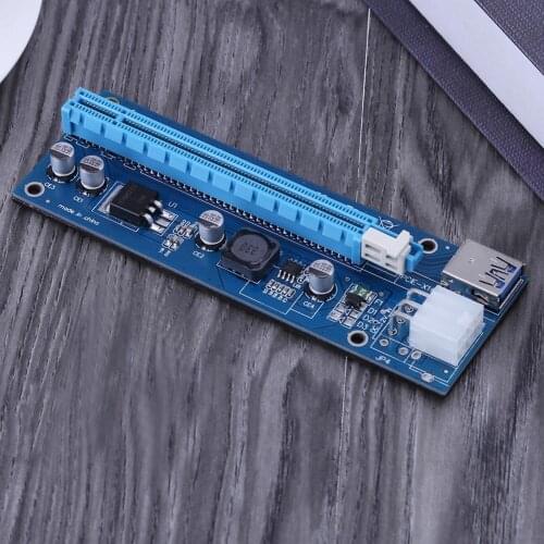 PCIe 16X Riser Board PCI-E 6-Pin Power Supply Port Strong Compatibility Improved Performance for BTC Miner Bitcoin Mining
