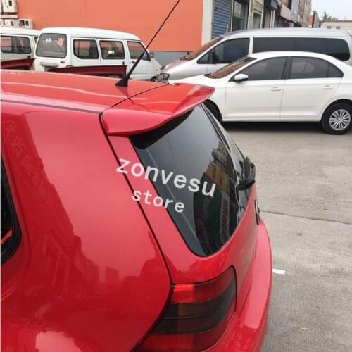 Use For Volkswagen Golf 4 2004-2008 Year Spoiler ABS Plastic Carbon Fiber Look Rear Trunk Wing Car Body Kit Accessories