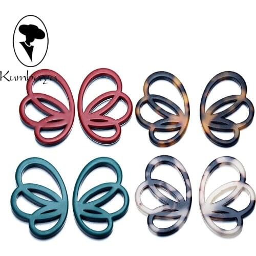 10pairs/lot Acrylic Acetic Acid Materials Wings Shape DIY Charms Women Jewelry Earrings DIY Accessories Handmade Gifts P18431