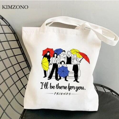 Friend Tv shopping bag canvas bolsa recycle bag eco shopping cotton bag reusable foldable jute cabas