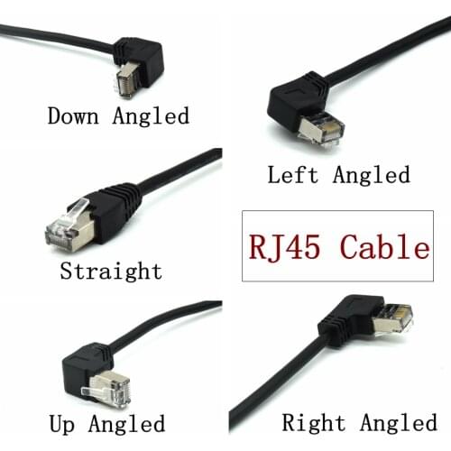 Ultra Slim Cat6 Ethernet Cable RJ45 Right Angle UTP Network Cable Patch Cord 90 Degree Cat6a Lan Cables for Laptop Router TV BOX