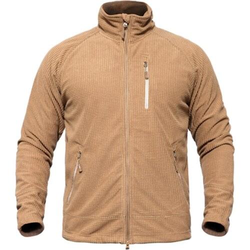 Military Tactical Plaid Fleece Jacket Men Spring Autumn Cardigan Coat Casual Warm Sweater Male overalls Motorcycle Outerwear