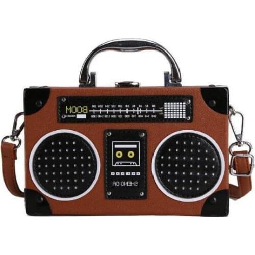 Radio Box Shoulder Messenger Bag Creative Personality Funny Crossbody Women Mini Bag
