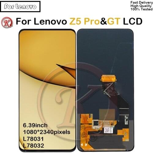 6.39'' AMOLED LCD For Lenovo Z5 Pro No Frame LCD Touch Panel Screen Digitizer Display For lenovo z5 pro GT L78031 L78032 Patalla
