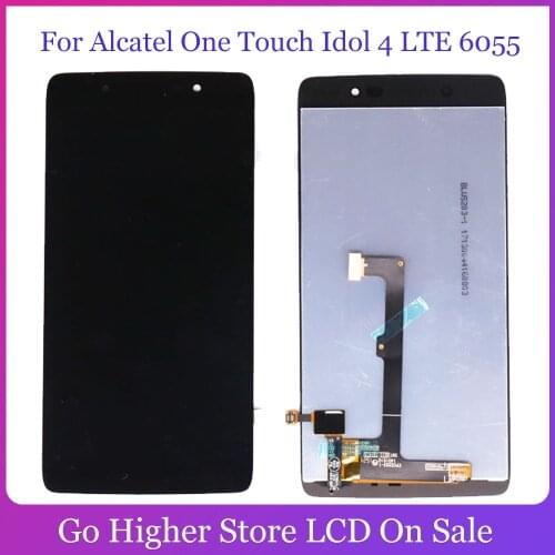 For Alcatel One Touch Idol 4 LTE 6055 Lcd 6055P 6055Y 6055B 6055K Lcd Display Digitizer Touch Screen Assembly with Frame