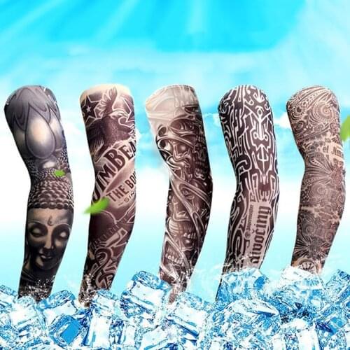 1/2PCS Arm Sleeves UV Protection Outdoor Golf Sports Hiking Riding Arm Tattoo Sleeve Full Arm Warmer Riding Equipment