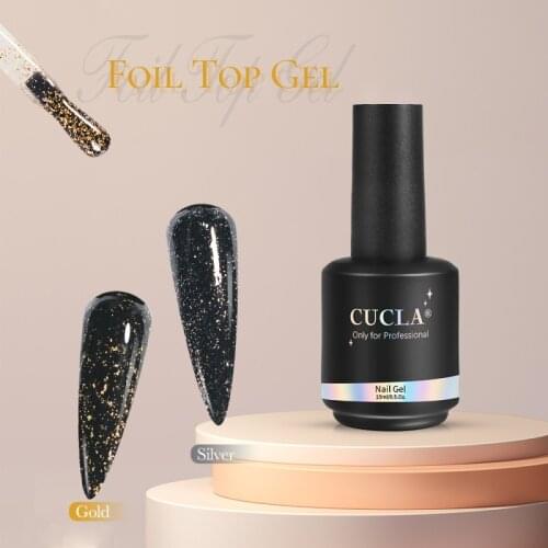 15ml Disposable Gold Foil Sealing Layer Golden Silver Nail Art Phototherapy Glue Sealing Layer UV Nail Polish Quick Dry TSLM2